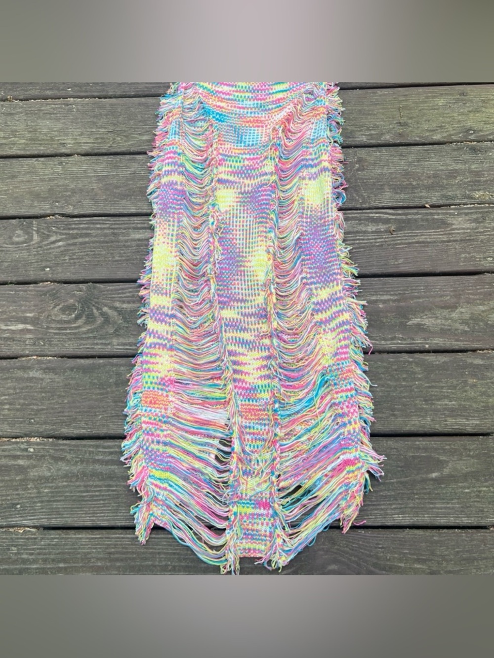 Fashion Nova Women’s Nessa Knit Open Back Maxi Dress W/Cap Sleeve & Fringe|Sz:L - Picture 14 of 16